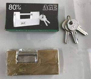 [便利][処分特価][好評]新品 AGE 倉庫錠 80mm