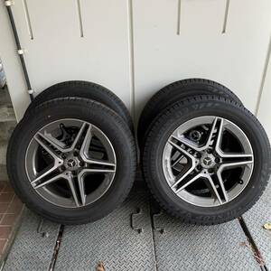 ① AMGホイール&スタッドレス ベンツ 純正 7.5J×18 5穴 +49 235/55R18 WINTER MAXX03 9分山×1本