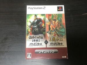 PS2 ソフト 激レア 信長の野望 革新 with パワーアップキット＆ 三國志11 with パワーアップキット ツインパック 革新 説明書欠品【B】