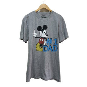 USA 古着 半袖 Tシャツ ディズニー Disney ミッキーマウス プリント グレー メンズL 古着卸 BA0426