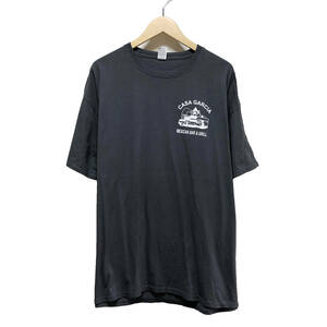 USA 古着 半袖 Tシャツ フルーツオブザルーム バー テキーラ バックプリント バット グレー メンズXL 古着卸 BA0440