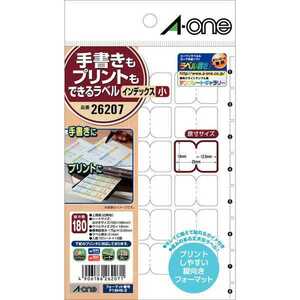 A-one エーワン 手書きもプリントもできるラベル はがきサイズ インデックス 小 18面 総片数180 定価374円 新品未使用品　書類整理管理に！