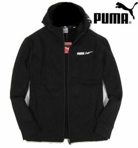 【PUMA/プーマ】裏フリース ジップアップパーカー メンズLサイズ、ブラック黒（未使用・未着用品）