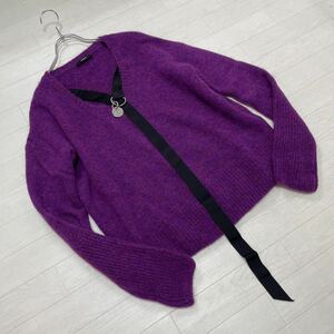 DIESEL ディーゼル ニットセーター OVERSIZE CHOCKER ニットウェア アルパカ ウール毛 パープル 紫 美品