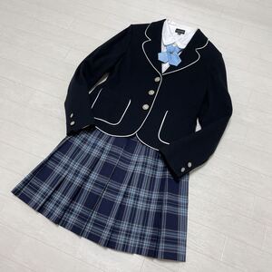 pom ponette ポンポネット ジュニア フォーマル スーツセット卒服 卒業式 入学式 式典 通学 お受験 面接 サイズM-L 150 160 美品 クリ済み