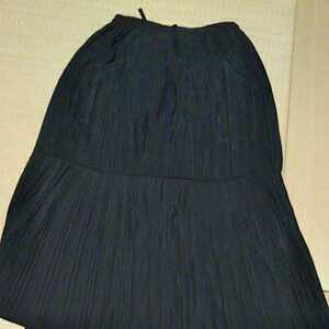 プリーツスカート メルローズ　ロングスカート　黒　サイズ2　ウエストゴム 