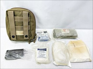 カメ)米軍放出品 実物 メディカルポーチ N-3 内容品6点付属 内容品未開封 コヨーテブラウンカラー ◆Z2204009 JD14A