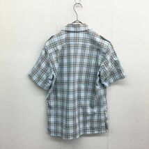 HZ8081★nonnative 比翼スナップボタン 半袖シャツ★ONE★ブルー チェック柄 ノンネイティブ_画像4