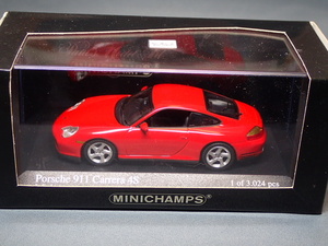 MINICHAMPS　1/43　Porsche　９１１　Carrera　４S　赤色　ポルシェ　９１１　カレラ4Ｓ　400　061072