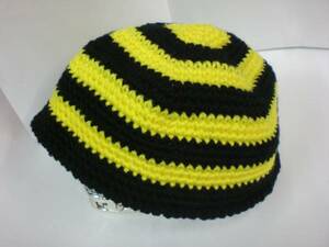 # PUNK watch cap (..)/ black * yellow border /M size #