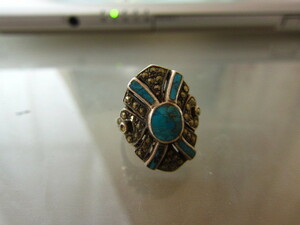  silver turquoise ring diameter 1.5cm