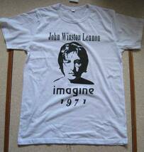 ジョン・レノン　John Lennon　イマジン　◆　Tシャツ　　白地に黒　M .L.2L.3L の4サイズから選べます_画像2