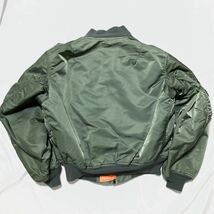 90s usa vintage PATRIOT UNIFORMS 90年代 アメリカ製 ビンテージ パトリオット MA-1 フライトジャケット ボンバー ブルゾン L_画像2