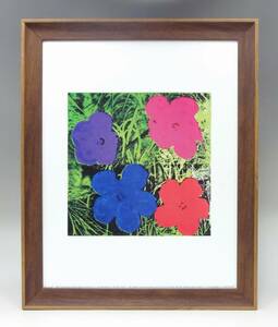 新品☆額付アートポスター★絵画☆andy warhol★アンディ・ウォーホル☆アメリカンポップアート◎花☆フラワー☆flowers☆95