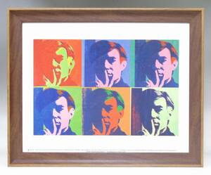 新品☆額付アートポスター★絵画☆andy warhol★アンディ・ウォーホル☆アメリカンポップアート◎自画像☆セルフポートレイト☆210