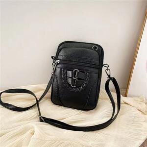  black color shoulder lady's Mini bag pouch stylish light weight diagonal ..