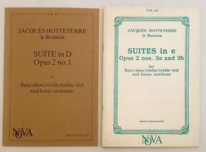 【楽譜2冊セット / 別冊付属】 ジャック・オトテール組曲 ニ長調・ホ短調 Suite in D, Suite in E●フランス バロック音楽