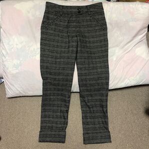 チェックの ロングパンツ