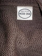 46) MODE OKA 茶色の肩パット入りカーディガン（USED品、美品)_画像3