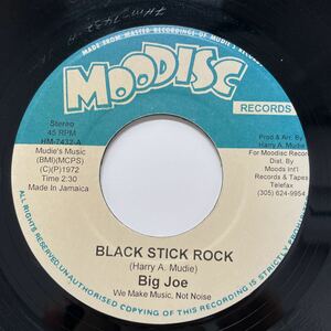 Funky Early REGGAE45 BLACK STICK ROCK / BIG JOE MUDIES ALL STARS