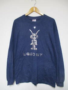 90's USA made LIQUID SKYli Kido Sky long sleeve T shirt XL size inspection Soul Slinge house Techno Club 