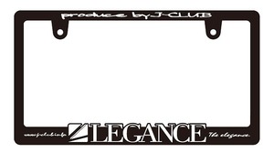 ジェイクラブ 汎用 3D ナンバーフレーム レガンスロゴホワイト（ホワイトモデル） j-club LEGANCE レガンス