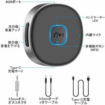 FMトランスミッター Bluetooth 超小型レシーバー音楽再生2台同時接続 Bluetoothレシーバー_画像4