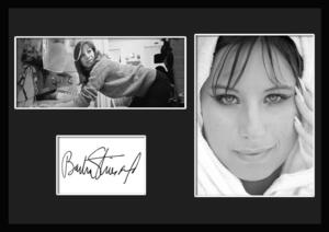 10種類!Barbra Streisand/バーブラ・ストライサンド/歌手/映画/サインプリント&証明書付きフレーム/BW/モノクロ/ディスプレイ(4-3W)