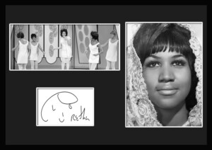 10種類!Aretha Franklin/アレサ・フランクリン/ソウル/soul/サインプリント&証明書付きフレーム/BW/モノクロ/ディスプレイ(4-3W)