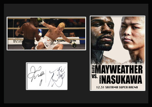 boxing!Floyd Mayweather vs Tenshin Nasukawa/フロイド・メイウェザー・ジュニア 対 那須川天心/サインプリント&証明書付きフレーム-4