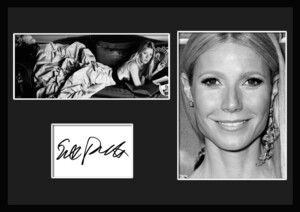 10種類!Gwyneth Paltrow/グウィネス・パルトロー/女優/サインプリント&証明書付きフレーム/BW/モノクロ/ディスプレイ(6-3W)