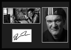 10種類!クエンティン・タランティーノ/Quentin Tarantino/俳優/サインプリント&証明書付きフレーム/BW/モノクロ/ディスプレイ(6-3W)