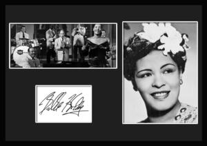 10種類!Billie Holiday/ビリー・ホリデイ/レディ・デイ/サインプリント&証明書付きフレーム/BW/モノクロ/ディスプレイ (7-3W)