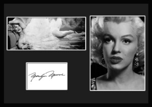 10種類!Marilyn Monroe/マリリン・モンロー/サインプリント&証明書付きフレーム/BW/モノクロ/ディスプレイ (10-3W)