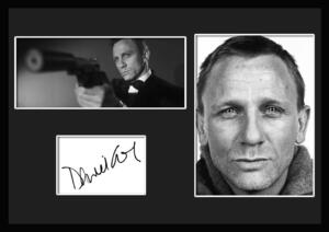 10種類!Daniel Craig/ダニエル・クレイグ /サインプリント&証明書付きフレーム/BW/モノクロ/ディスプレイ (1-3W)
