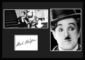 10種類!Charles Chaplin/チャールズ・チャップリン/サインプリント&証明書付きフレーム/BW/モノクロ/ディスプレイ (2-3W)