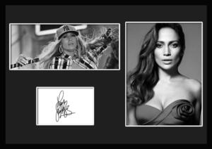 10種類!Jennifer Lopez/ジェニファー・ロペス/J. Lo/サインプリント&証明書付きフレーム/BW/モノクロ/ディスプレイ (10-3W)