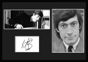 10種類!Charlie Watts/チャーリー・ワッツ/ローリング・ストーンズ/ドラマー/サインプリント&証明書付きフレーム/BW/モノクロ(7-3Ｗ）