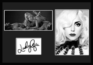 10種類!Lady Gaga/レディー・ガガ/サインプリント&証明書付きフレーム/BW/モノクロ/ディスプレイ (7-3W)