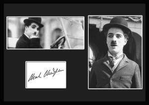 10種類!Charles Chaplin/チャールズ・チャップリン/サインプリント&証明書付きフレーム/BW/モノクロ/ディスプレイ (5-3W)
