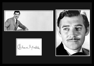 10種類!Clark Gable/クラーク・ゲーブル/サインプリント&証明書付きフレーム/BW/モノクロ/ディスプレイ (2-3W)