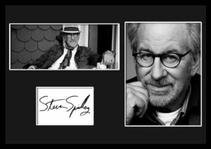 10種類!Steven Spielberg/スティーヴン・スピルバーグ/サインプリント&証明書付きフレーム/BW/モノクロ/ディスプレイ (9-3W)