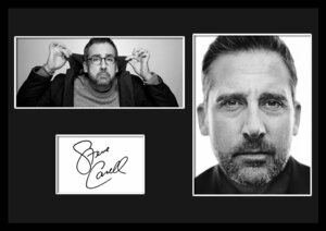 10種類!Steve Carell/スティーヴ・カレル/サインプリント&証明書付きフレーム/BW/モノクロ/ディスプレイ (7-3W)