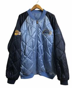 【NBA】LAKERSレイカーズリバーシブルジャケット　90s ストリート古着　/レアカラー　ブルー系/サイズ　XXL/XXGD USG