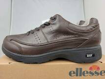 新品 ellesse エレッセ ダークブラウン 21.0cm EFS836 ワイズ 2E ウォーキングシューズ サイド ファスナー_画像3