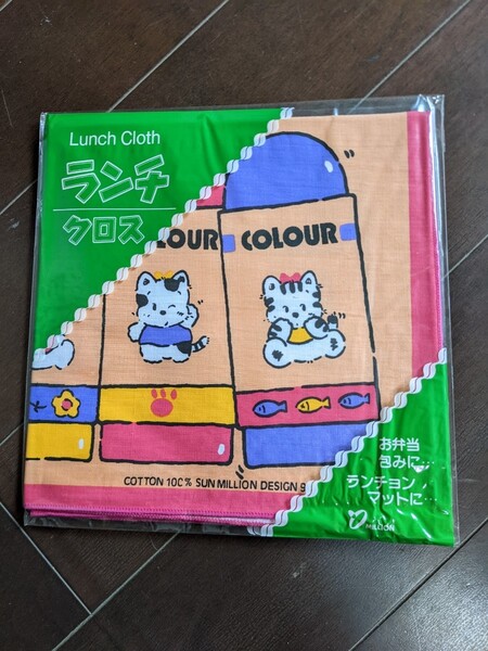 24 昭和レトロ ランチクロス ランチョンマット ハンカチ コットン100% 44×44 【新品・未開封】