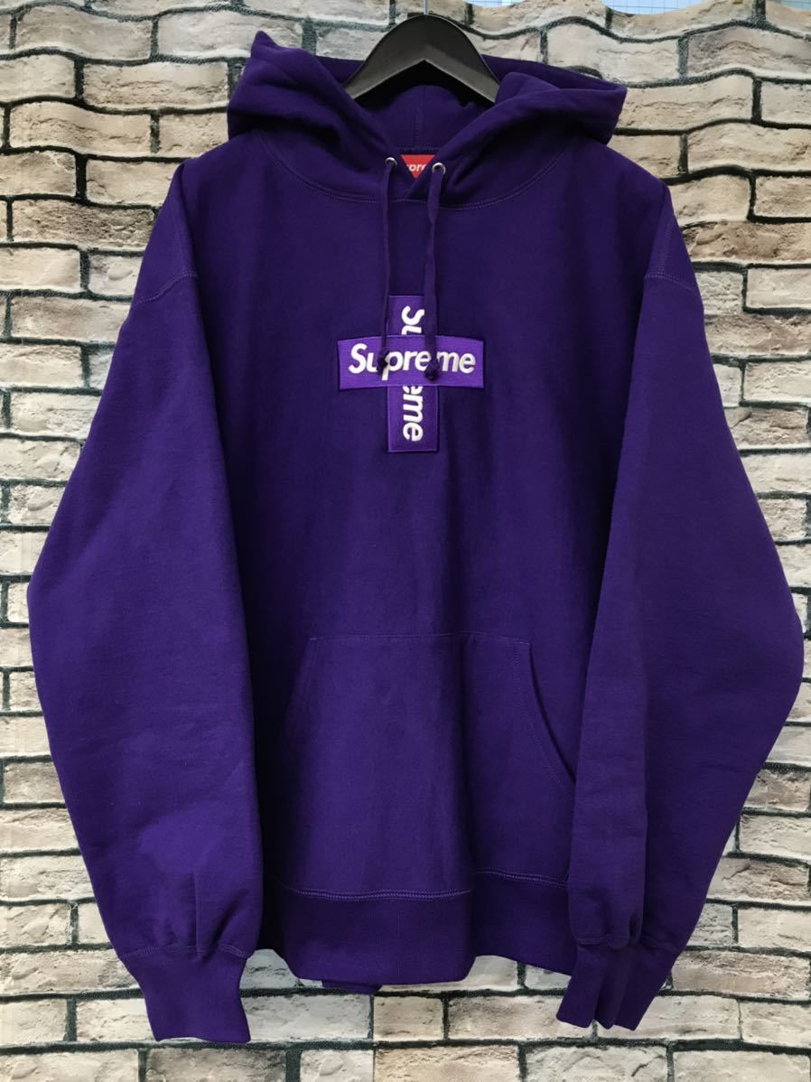 y□21FW 新品□シュプリーム/パーカー/スウェットシャツ□紫【M】MENS-