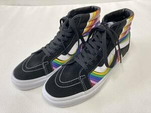 VANS SK-８ Hi 黒 レインボー スエード キャンバス US8.5 (26.5cm) ハイトップ バンズ アメリカ企画限定!!