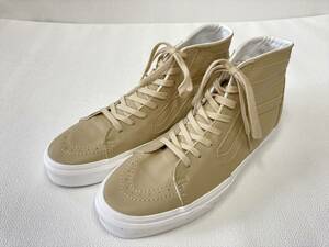 VANS レア!! SK-8 Hi Lite ベージュ レザー US9 (27cm) アメリカ企画限定!! ハイトップ バンズ