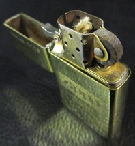 ZIPPO SOLID BRASS ジッポー ソリッドブラス スリム ZIPPOロゴ 1992年製 ライター _画像8